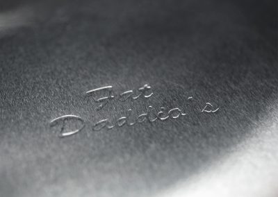 Fat Daddio's Logotipo de aluminio natural