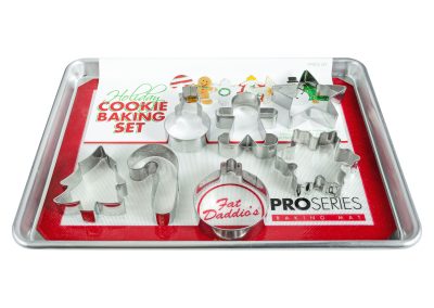 Fat Daddio's Holiday Cookie & Baking Sheet Set with Christmas Cookie Cutters alternate