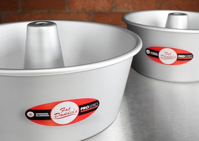 Two Angel Food Cake Pans in a bakery