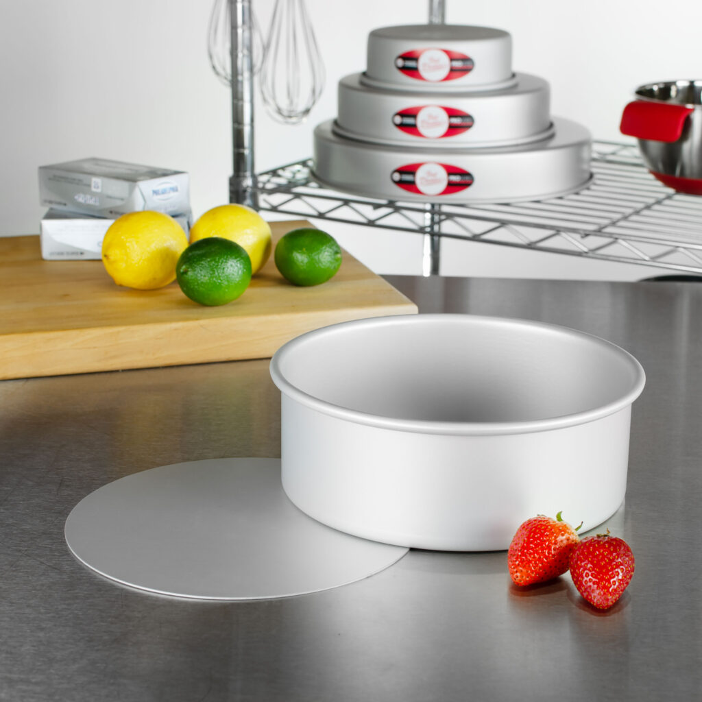 Round cheesecake pan in a bakery
