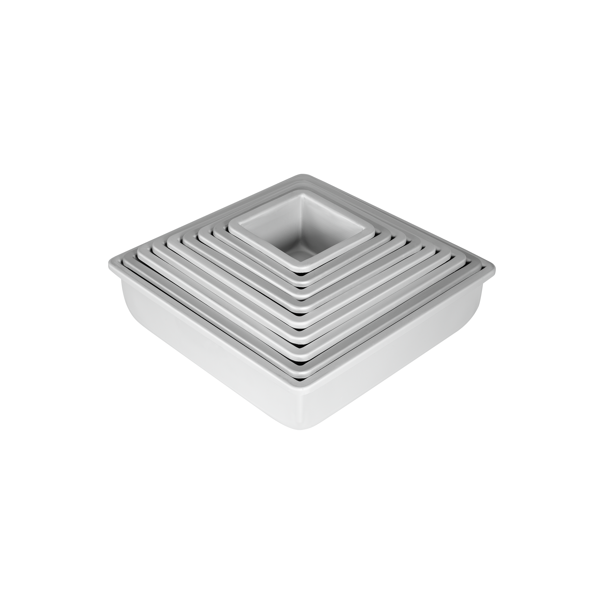Fat Daddio's PSQ-10102 Anodized Aluminum Square Cake Pan 10x10x2
