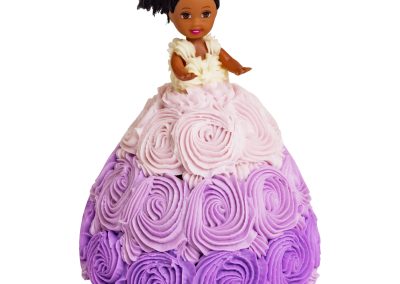 Dolly Varden Kuchenform Lila Doll Dress Cake