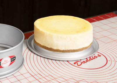 New York Cheesecake in a Springform Pan in a bakery