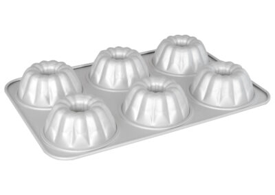 Bottom perspective of a Fluted Muffin pan