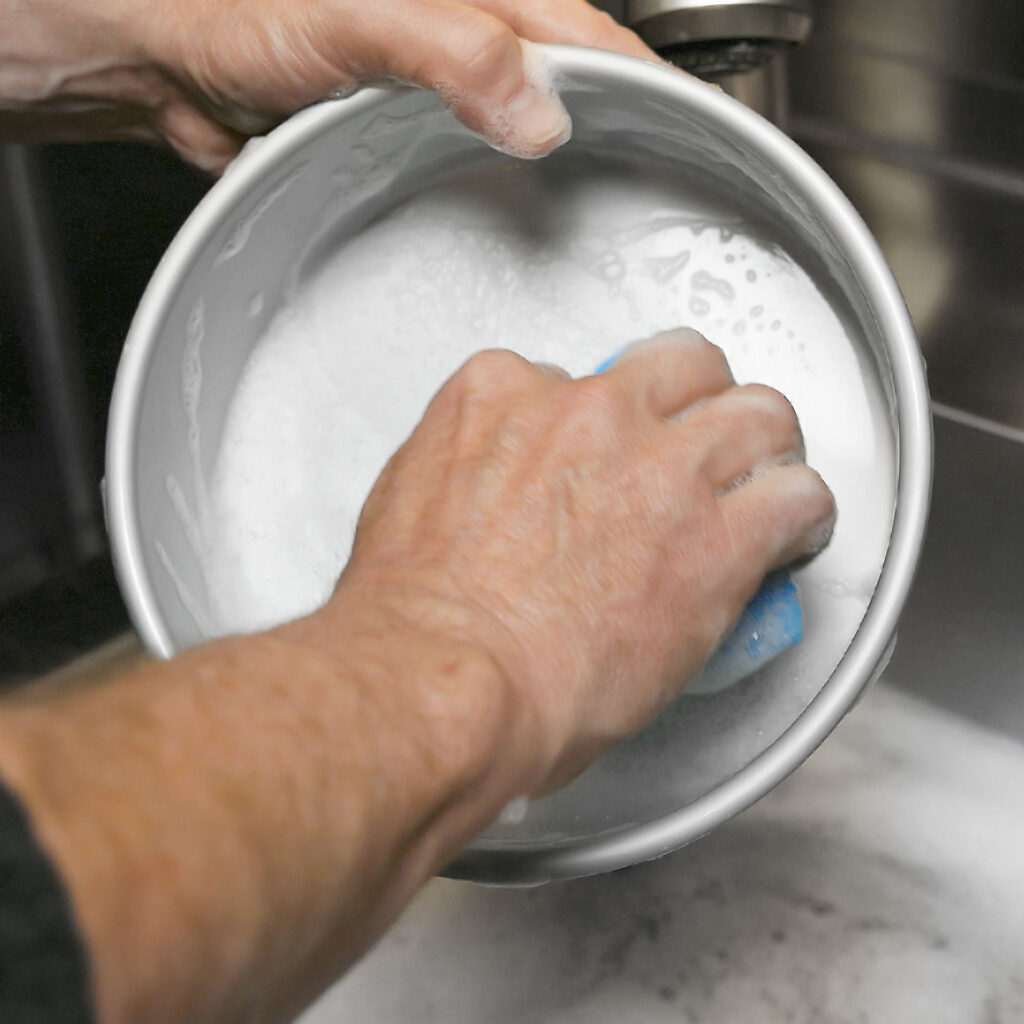 Met de hand afwasbare cakevorm van geanodiseerd aluminium voor levenslange prestaties.