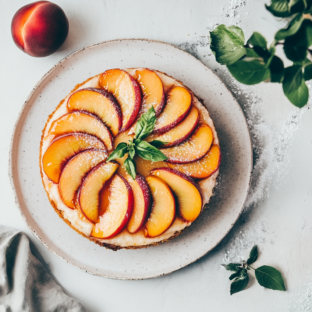 Peach upside down cake