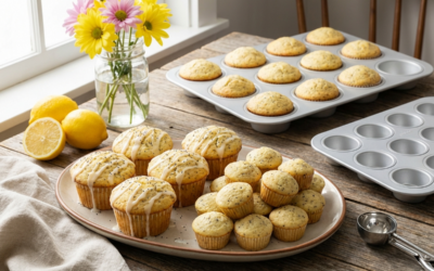 Lemon Poppy Seed Muffins Recipe with Fresh Lemon Glaze
