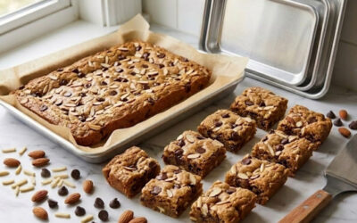 Healthier Chewier Almond Butter Blondies Recipe
