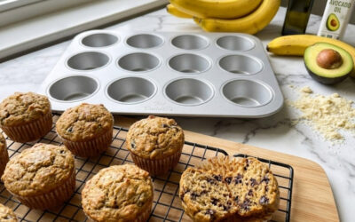 Avocado Oil Banana Muffins with Almond Flour