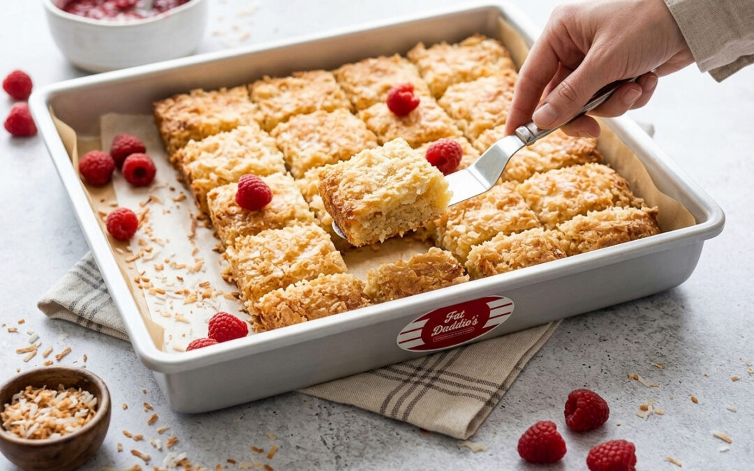High-Heat Toasted Coconut Bars Using Refined Coconut Oil