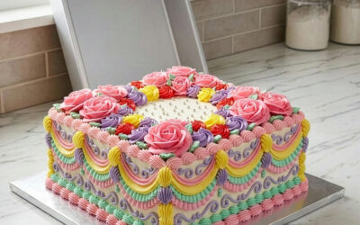 Bolos de Festa (gâteaux de fête brésiliens) cuits dans un moule carré de 10 x 10 cm